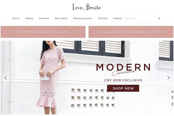 新加坡女装购物网站Love, Bonito